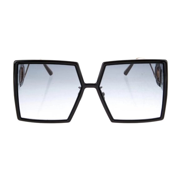 New CHRISTIAN DIOR Oversize Gold Hardware Gradient Sunglasses - Picture 2 of 7